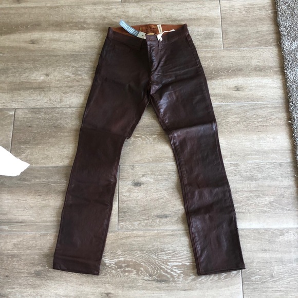 J brand brown leather pants - Picture 1 of 2
